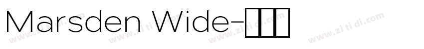 Marsden Wide字体转换